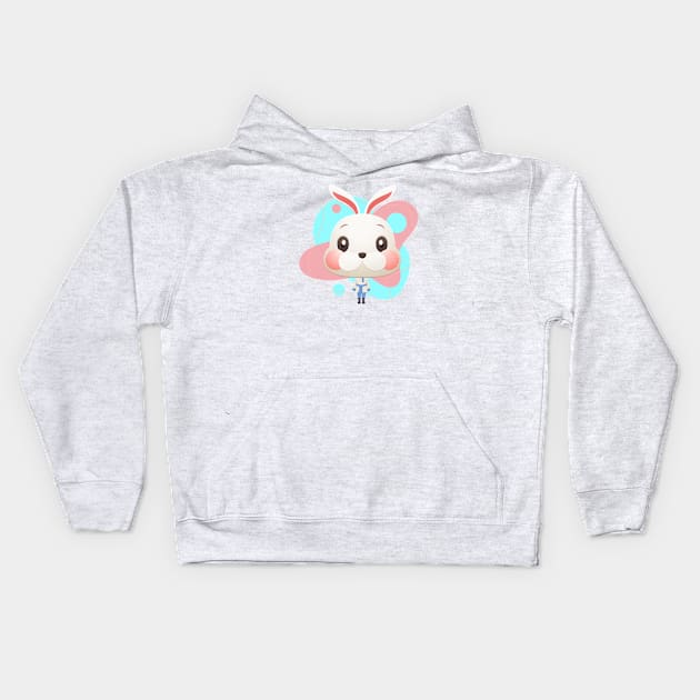 Smile rabbit head Kids Hoodie by m-laP